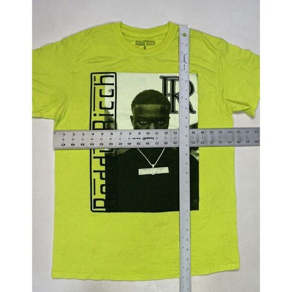 Roddy Ricch Graphic T-shirt Men Medium Neon Yellow Short Sleeve Music Rap - Picture 5 of 5
